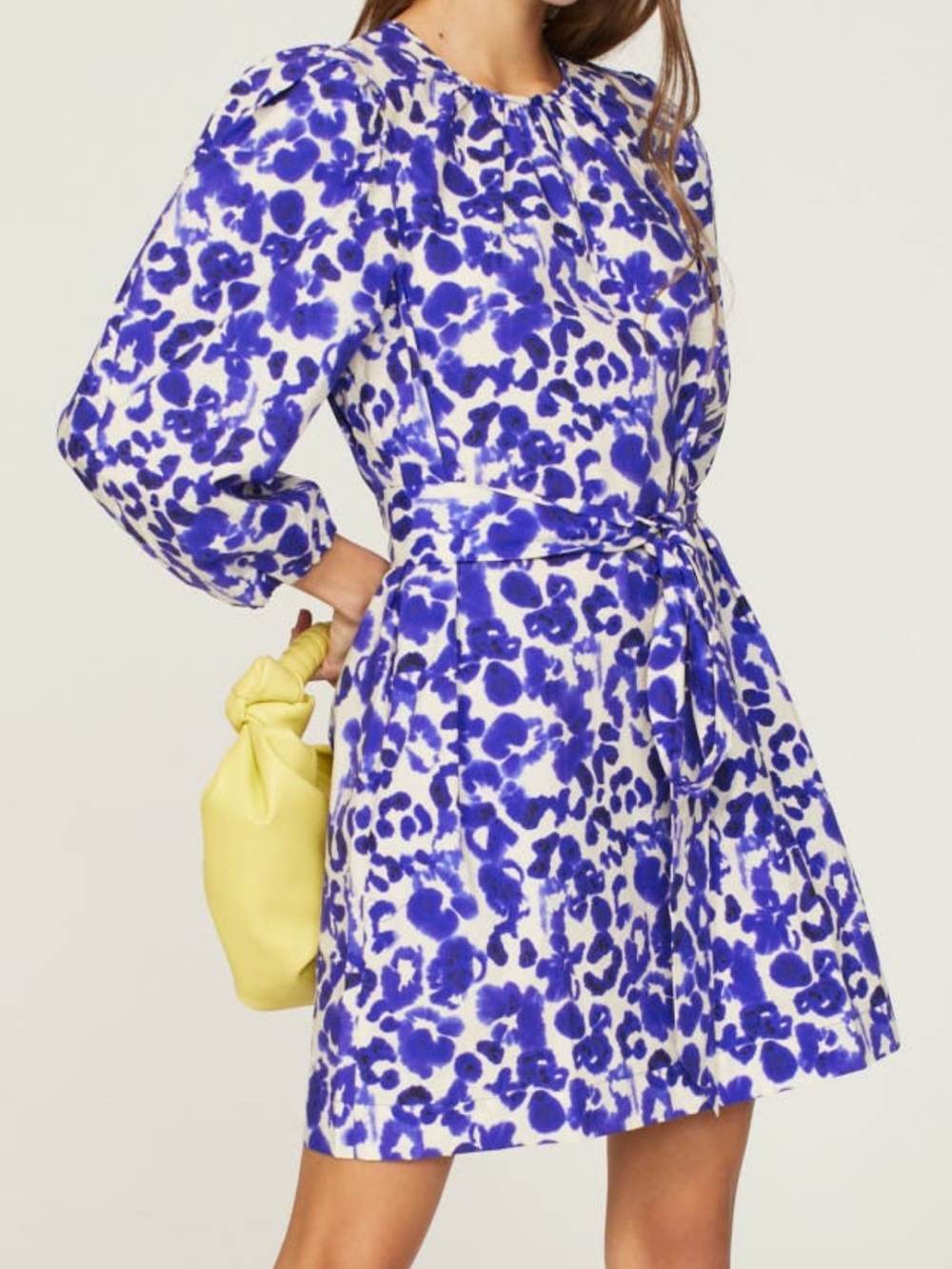 Bain und pferdgarten Aiki dress- Blue Floral Tie-Waist Women’s Dress-size 34(XS)